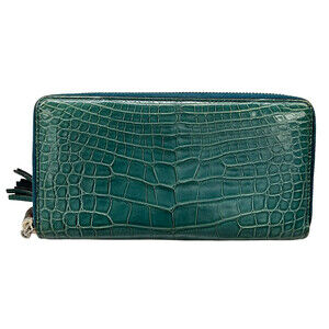 Gucci Bamboo Green Leather Long Wallet #330023G57B